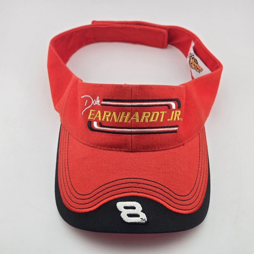 Winners Circle Dale Earnhardt Jr #8 NASCAR Visor Red Black 2000s OSFM Vintage